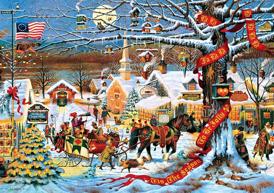 チャールズワイソッキー Charles Wysocki クリスマス Amazon.com: Buffalo Games - Charles Wysocki - A Christmas